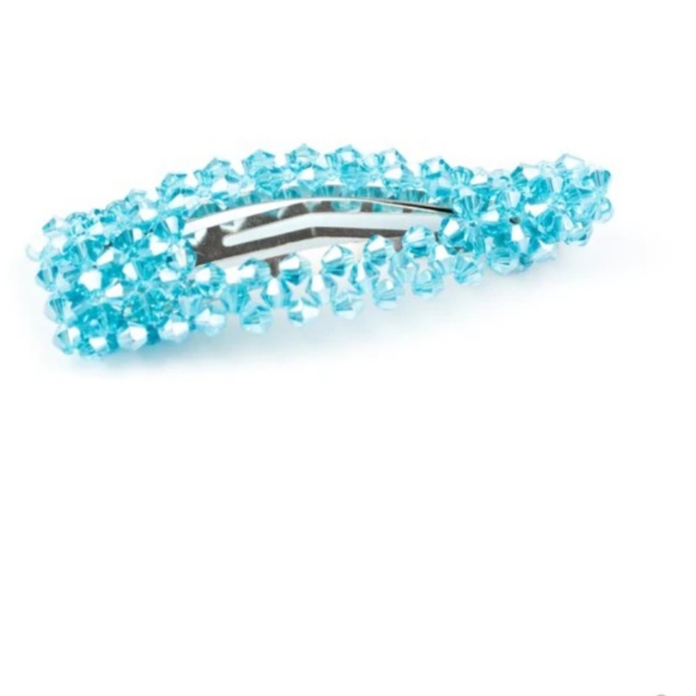 Just follow the glitter blue hair clip paparazzi